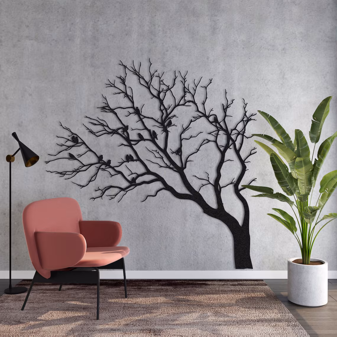 Birds on Branch Metal Art - Nature Decor - WA02 thumbnail 3