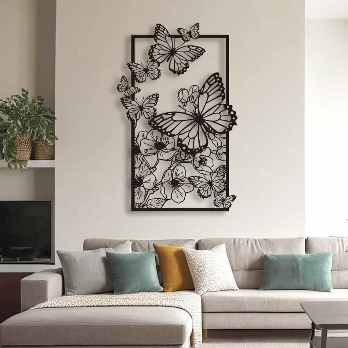 Butterfly Wall Decor - Metal Animal Art - WA03 thumbnail 2