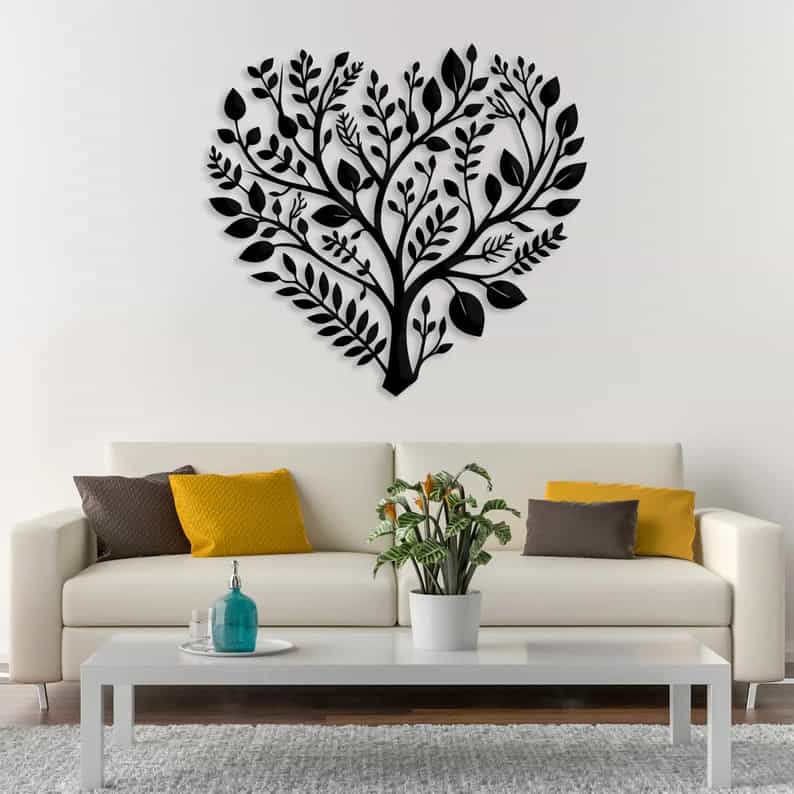 Boho Floral Heart - Metal Wall Decor - WA04 thumbnail 3