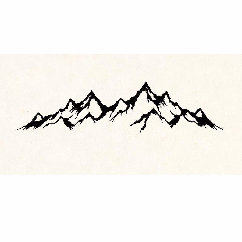 Mountain Ranges Wall Decor - Metal Art - WA06 thumbnail 3