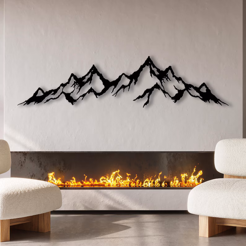 Mountain Ranges Wall Decor - Metal Art - WA06 thumbnail 4