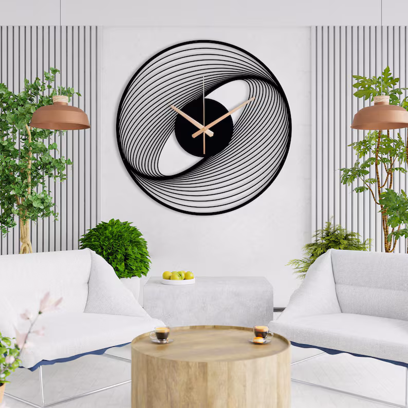 Unique Spiral Clock - Metal Wall Clock - WC07 thumbnail 3