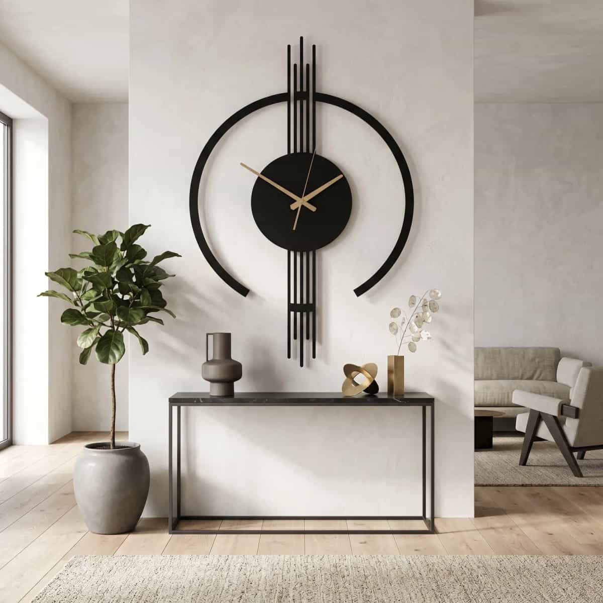 Geometric Metal - Wall Clock - Silent & Stylish - ARTICLE WC 03 thumbnail 1