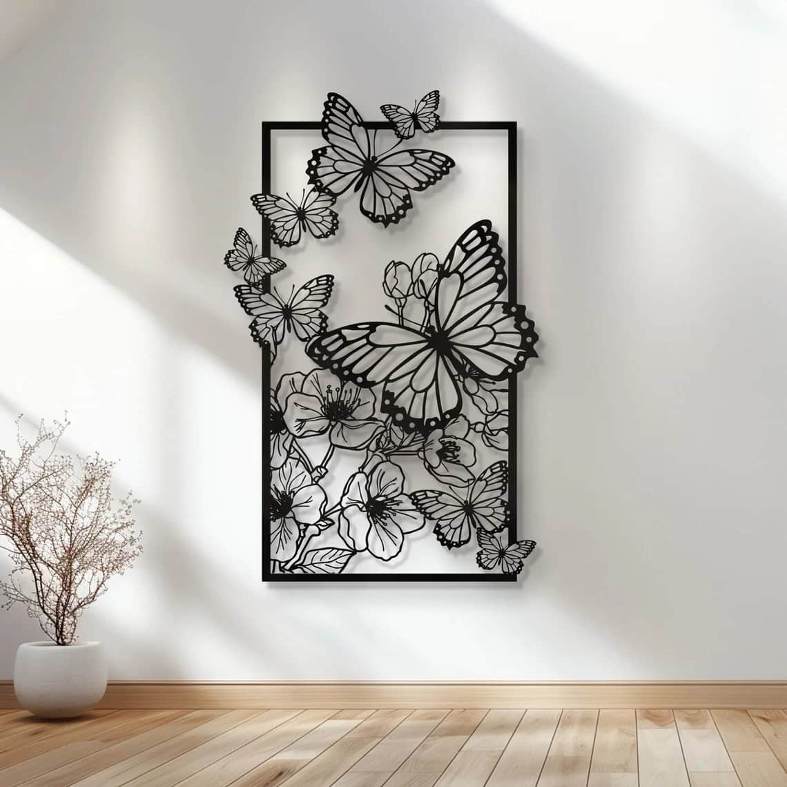 Butterfly Wall Decor - Metal Animal Art - WA03