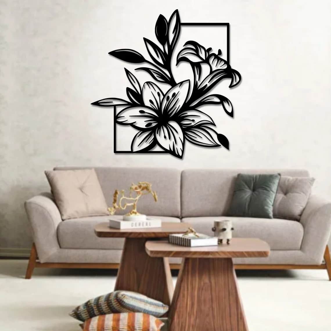 Lily Flower Wall Art - Metal Decor - WA01
