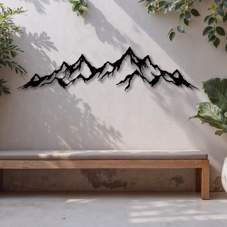 Mountain Ranges Wall Decor - Metal Art - WA06