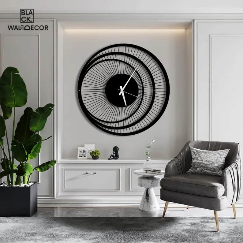 Unique Round - Triple Circle - Metal Wall Clock - ARTICLE WC06