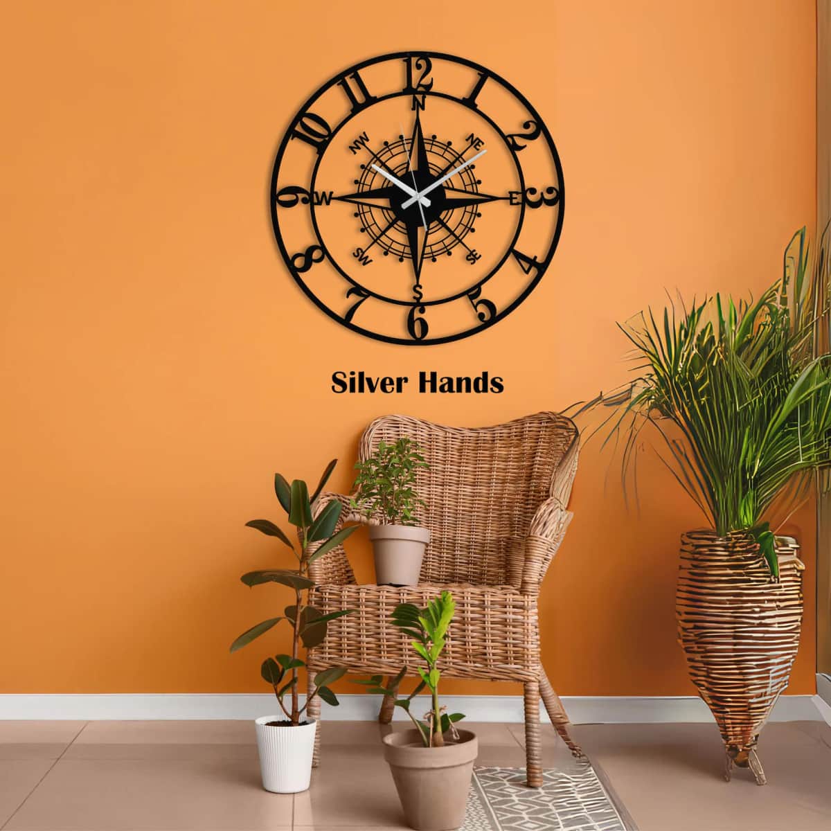 Compass Design - Metal WallClock - ARTICLE WC02