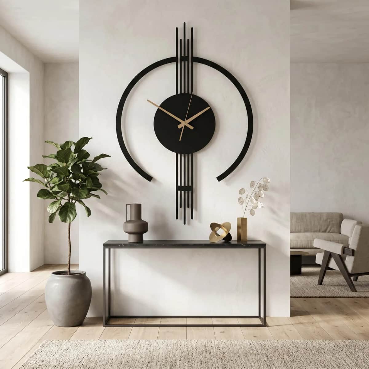 Geometric Metal - Wall Clock - Silent & Stylish - ARTICLE WC 03