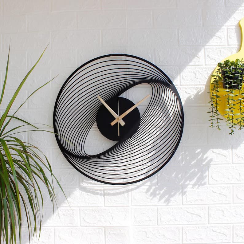 Unique Spiral Clock | Metal Wall Clock | WC09 